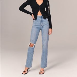Abercrombie & Fitch 90s Ultra High Rise Straight Jeans - Women’s 34/18L